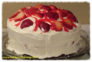 Homemade Strawberry Cake